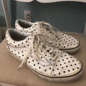 Polka Dot Leather Old Skool Vans